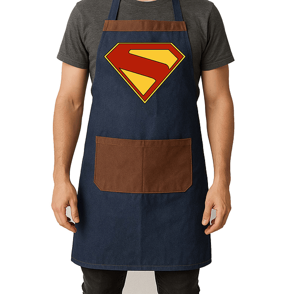 Delantal Superman 2025 Personalizado con tu Superhéroe Favorito – ¡Diseño Único a tu Estilo! 1