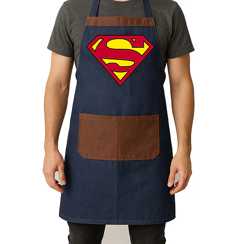 Delantal Superman – ¡Cocina con fuerza y estilo!