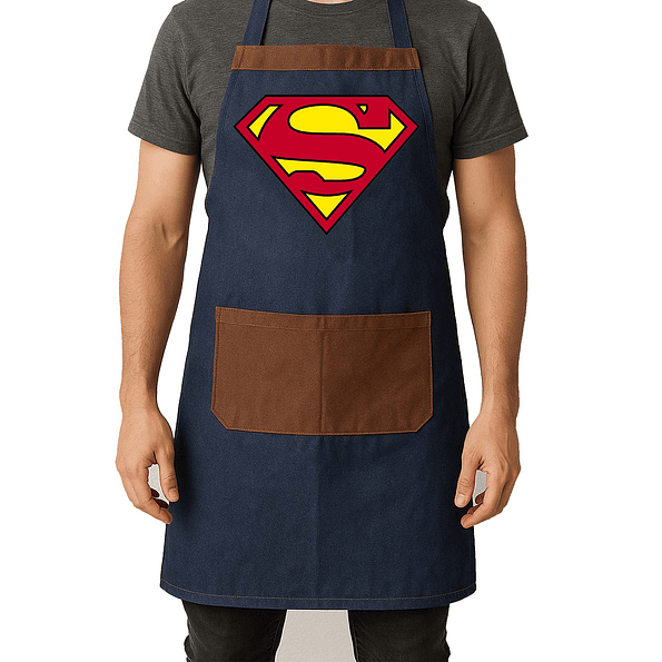 Delantal Superman – ¡Cocina con fuerza y estilo! 1