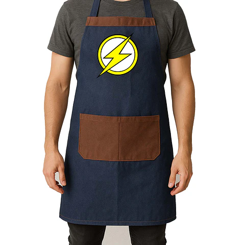 Delantal Flash – ¡Cocina a toda velocidad con estilo!