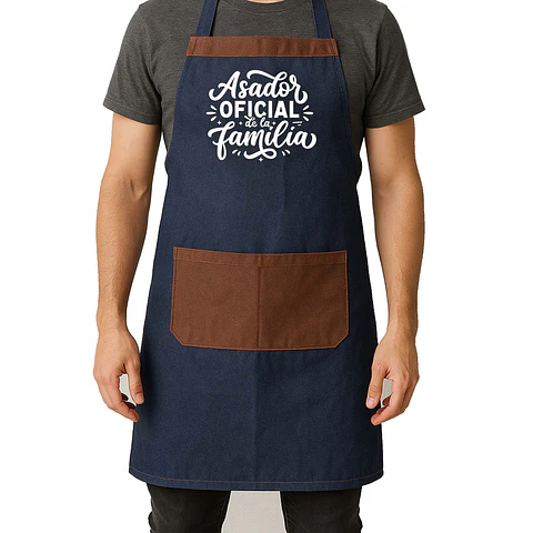 Delantal "Asador Oficial de la Familia" – Ideal para Asados y Fiestas Patrias en Chile