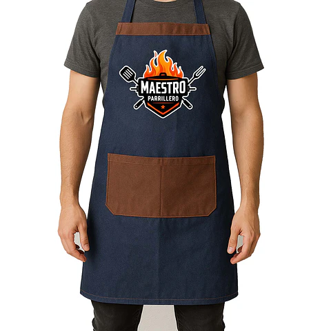 Delantal Maestro de la Parrilla "Maestro Parrillero" – Ideal para Asados y Fiestas- 