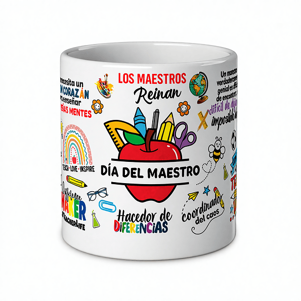 Taza Día del Maestro 🎓 | Regalo Original y Colorido para Profesores 1