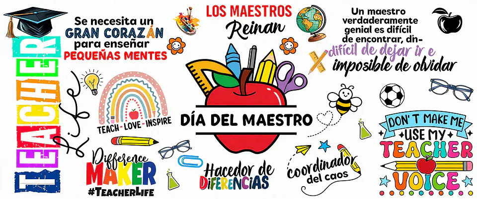 Taza Día del Maestro 🎓 | Regalo Original y Colorido para Profesores 5