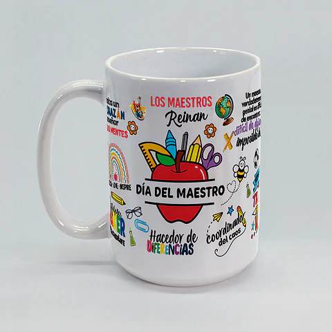 Taza Día del Maestro 🎓 | Regalo Original y Colorido para Profesores