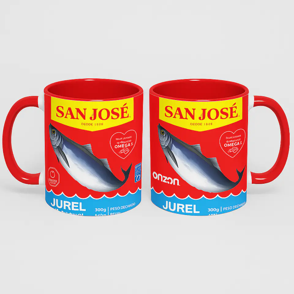 Tazón Jurel San José – Diseño divertido estilo meme chileno | Tazas Ideas 3