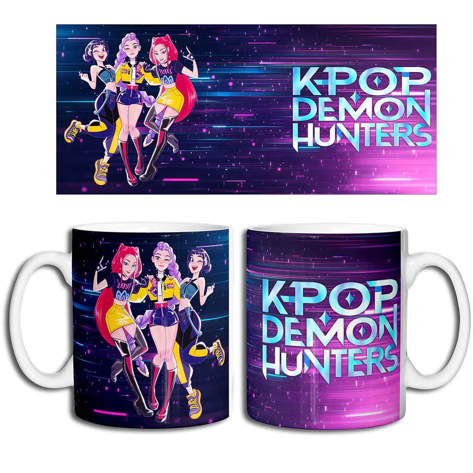 Taza KPOP Demon Hunters 💫 | Diseño Animado Exclusivo para Fans del K-Pop 🎶 3