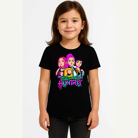 Polera HUNTRIX – Protagonistas de KPop Demon Hunters 🎤🔥