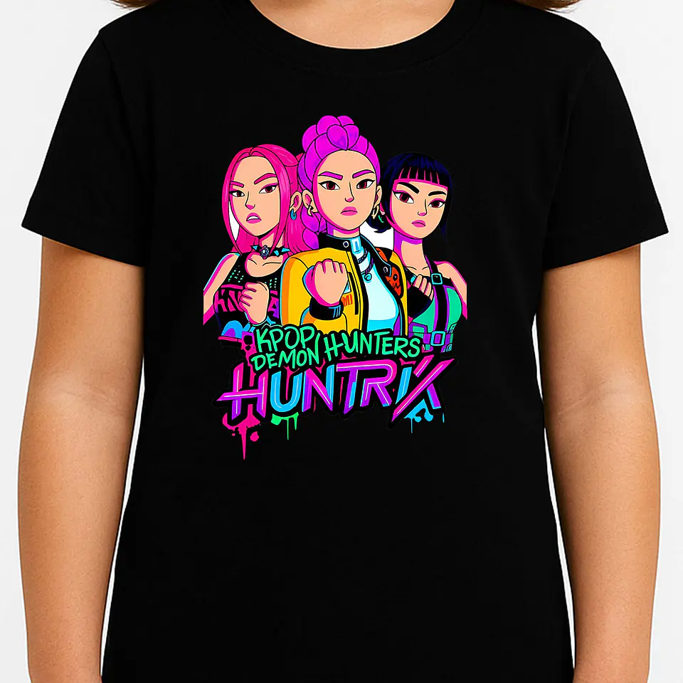 Polera HUNTRIX – Protagonistas de KPop Demon Hunters 🎤🔥 2