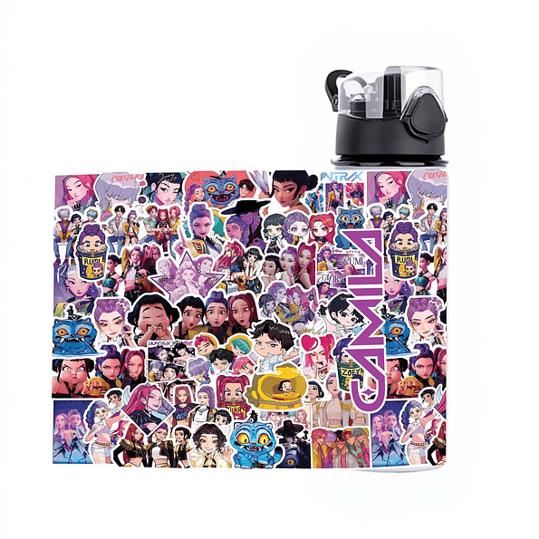 Botella de Aluminio K-Pop Demon Hunters | Diseño Exclusivo 1