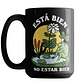 Taza “Está bien no estar bien” 🐸 | Taza motivacional de cerámica negra con diseño positivo - Miniatura 2