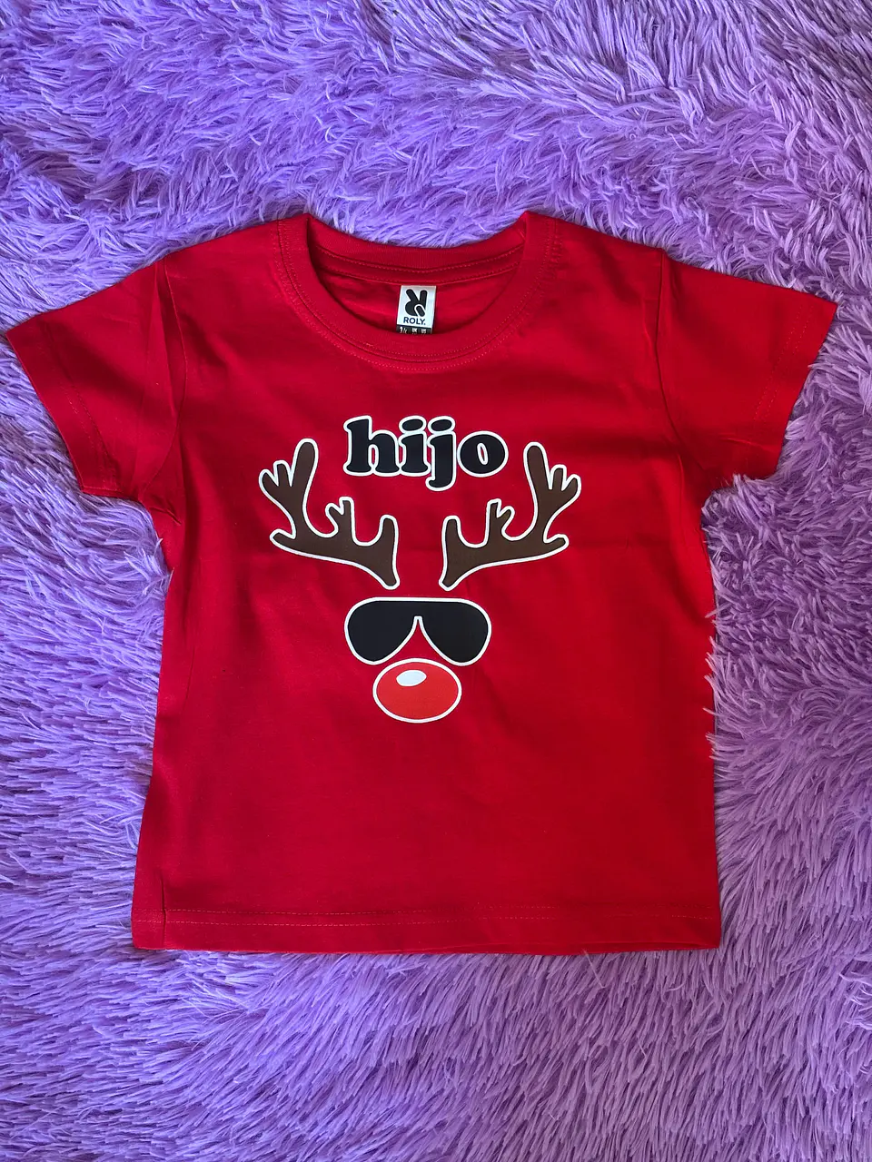 Outfit Familiar de Navidad - Poleras Navideñas Familiar con Estampado de Renos Pack 11
