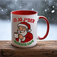 Taza Navideña “Jo Jo J*der Necesito Café” | Regalo Divertido de Navidad con Papá Noel - Miniatura 3