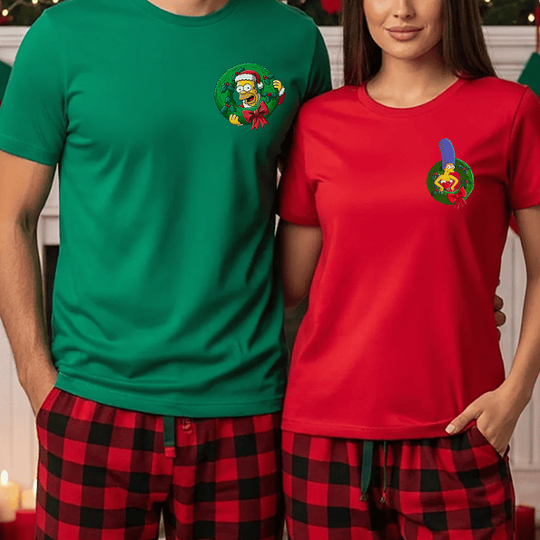 4 Poleras Navideñas Familiares Los Simpson – Conjunto Outfit Navidad 2025 Tazas ideas  7