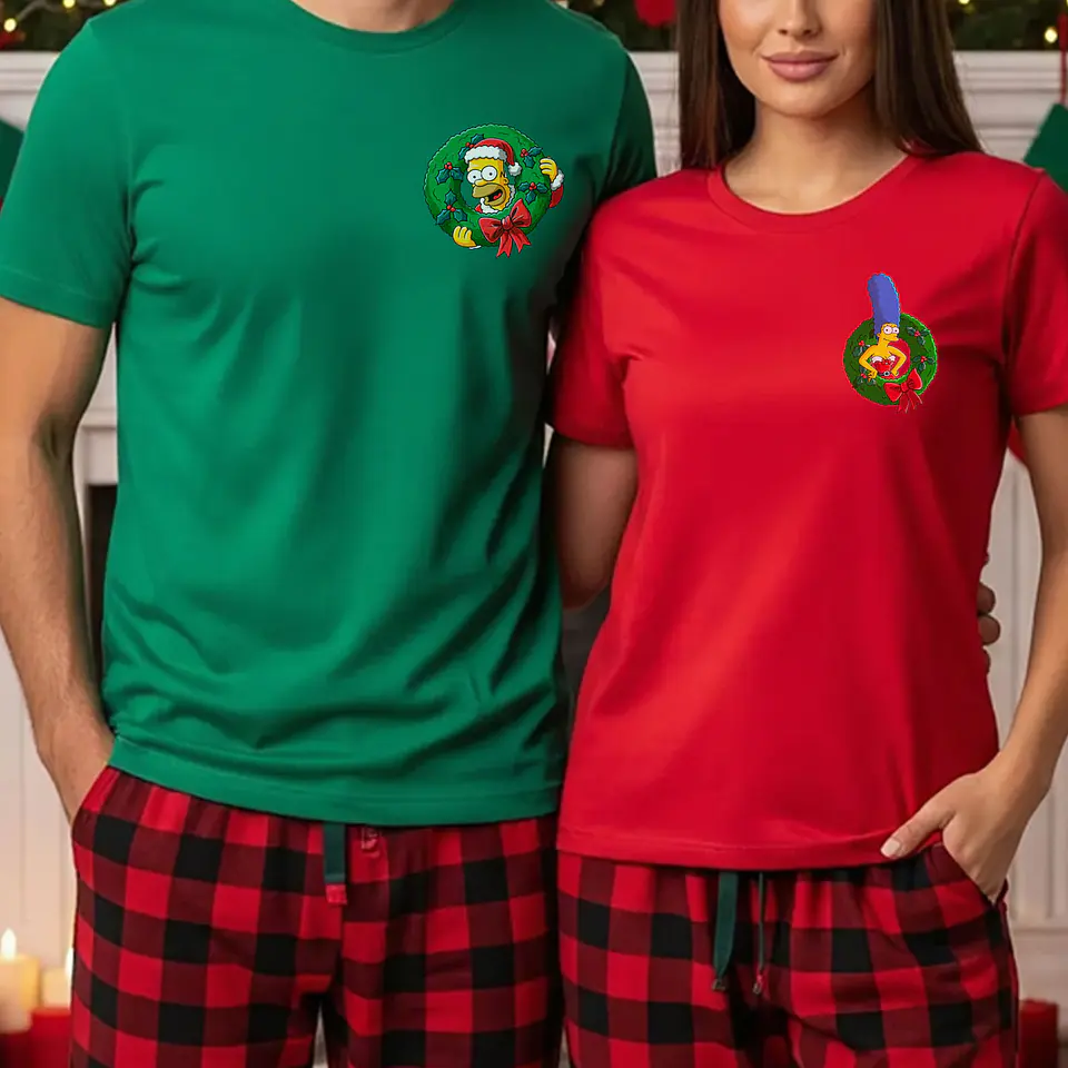 4 Poleras Navideñas Familiares Los Simpson – Conjunto Outfit Navidad 2026 Tazas ideas  7