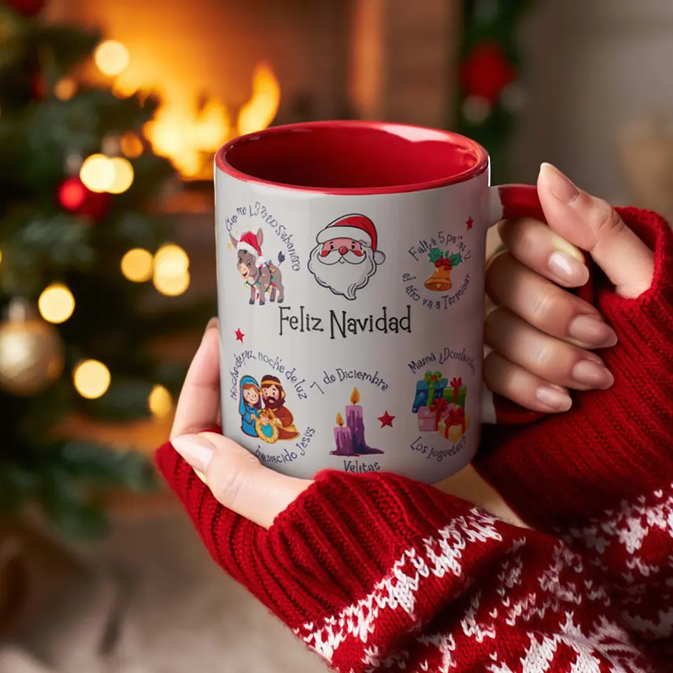 Tazón Navideño con Villancicos Tradicionales – Diseño Colorido y Festivo | Regalo para Navidad 2026 5