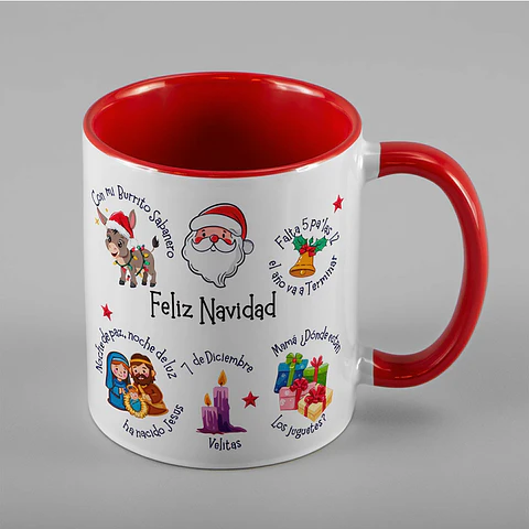 Tazón Navideño con Villancicos Tradicionales – Diseño Colorido y Festivo | Regalo para Navidad 2026