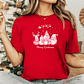 Polera Navideña Merry Christmas – Diseño con Reno, Muñecos de Nieve y Santa | Regalos Navidad - Miniatura 1