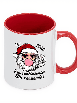 Tazón Navidad 2026 – Santa Cool “Sin Sentimientos, Sin Recuerdos” | Diseño Divertido