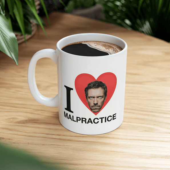 Tazón I Love Malpractice – Taza Dr. House | Regalo Médico con Humor 4