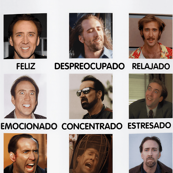 Tazón Nicolas Cage “Hoy Me Siento…” | Taza Divertida Meme Estados de Ánimo Chile 2