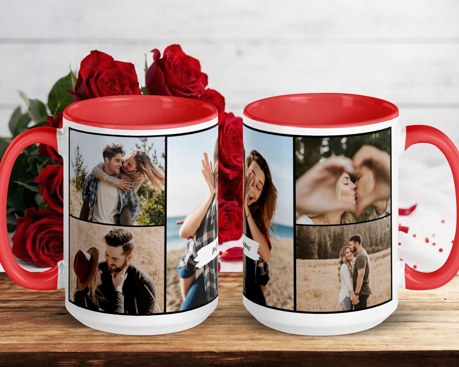 Taza Personalizada Collage con 5 Fotos | Regalo San Valentín Pareja y Familia 3