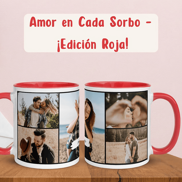Taza Personalizada Collage con 5 Fotos | Regalo San Valentín Pareja y Familia 6