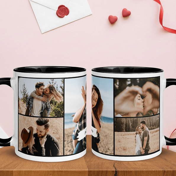 Taza Personalizada Collage con 5 Fotos | Regalo San Valentín Pareja y Familia 10