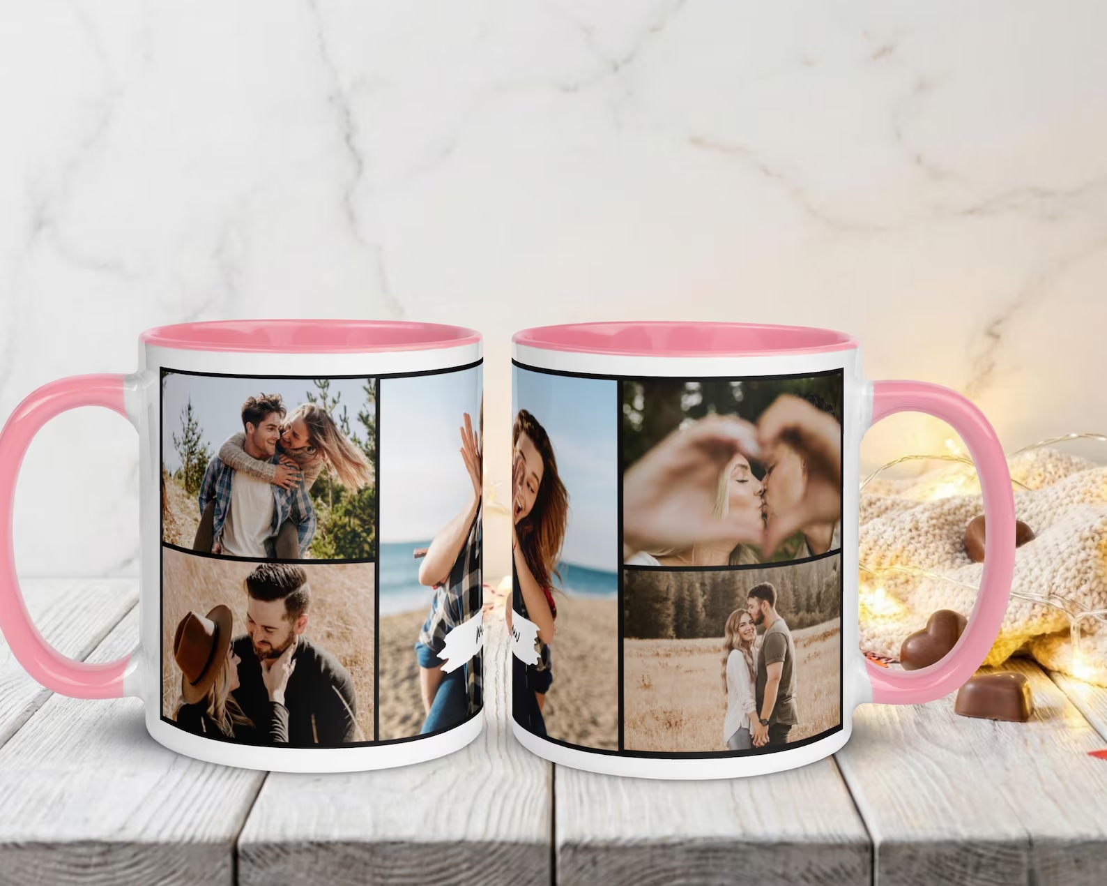 Taza Personalizada Collage con 5 Fotos | Regalo San Valentín Pareja y Familia 11