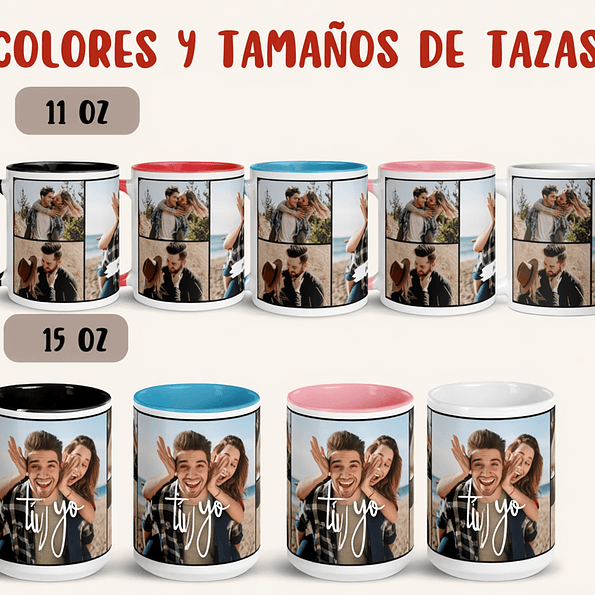 Taza Personalizada Collage con 5 Fotos | Regalo San Valentín Pareja y Familia 12