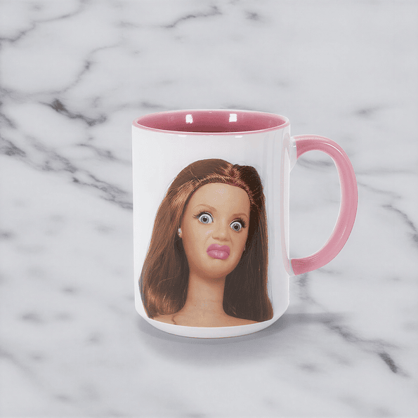 Tazón Taza Barbie Meme Cara de Asco Taza Divertida Regalo Original 4