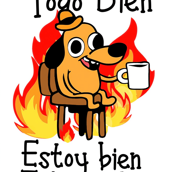 Tazón “Todo Bien, Estoy Bien” | Taza Meme Perro en Llamas | Regalo Divertido y Sarcástico 7