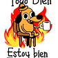 Tazón “Todo Bien, Estoy Bien” | Taza Meme Perro en Llamas | Regalo Divertido y Sarcástico - Miniatura 7