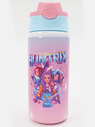 Botella de Agua HUNTRIX Infantil de Aluminio 500 ml | Con Bombilla Antiderrame