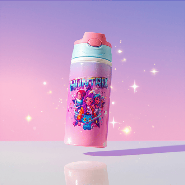 Botella de Agua HUNTRIX Infantil de Aluminio 500 ml | Con Bombilla Antiderrame 5