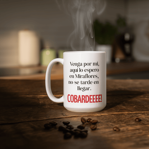 Taza con frase icónica de Nicolás Maduro – “Venga por mí… COBARDEEE” - 3 Doritos Despues 4