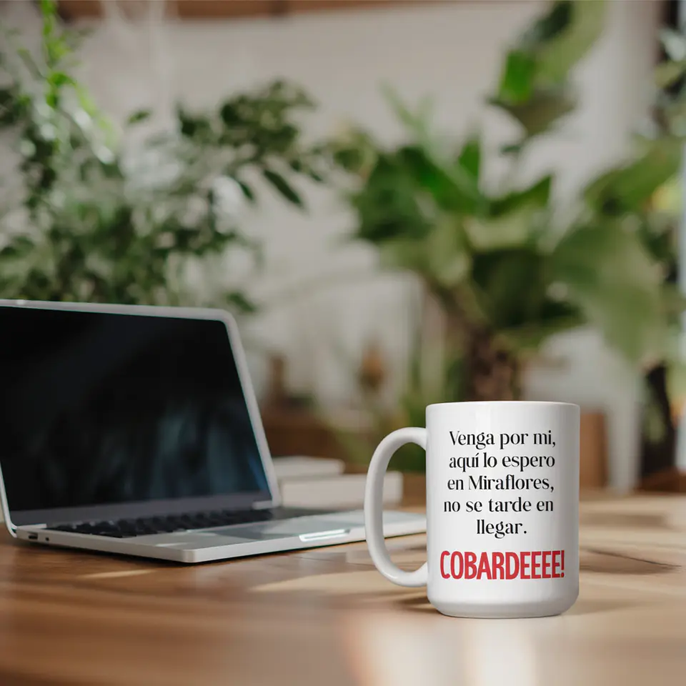 Taza con frase icónica de Nicolás Maduro – “Venga por mí… COBARDEEE” - 3 Doritos Despues 3