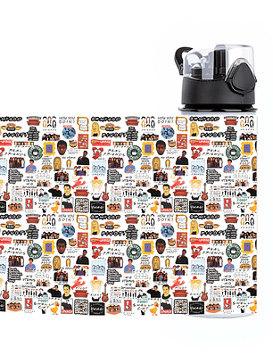 Botella de Agua Friends TV Show - Termo - 750 ml Libre de BPA