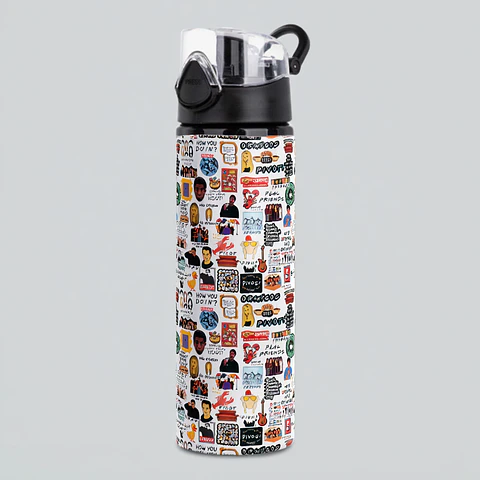 Botella de Agua Friends TV Show - Termo - 750 ml Libre de BPA