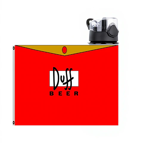 Botella de Agua de Aluminio 750 ml Duff Beer – Los Simpson | Reutilizable