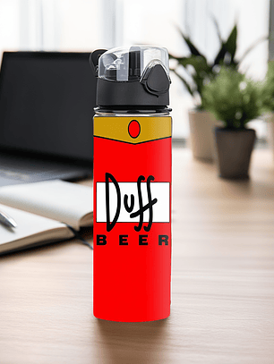 Botella de Agua de Aluminio 750 ml Duff Beer – Los Simpson | Reutilizable