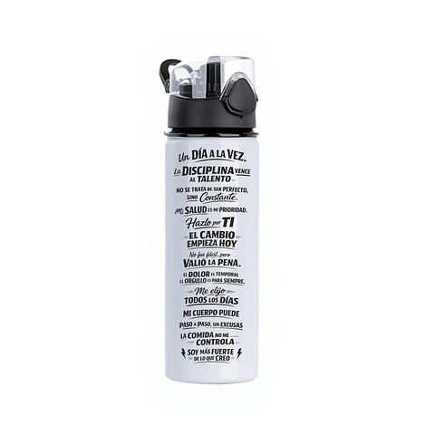 Botella Motivacional de Aluminio 750 ml para Gym y Deporte | Reutilizable