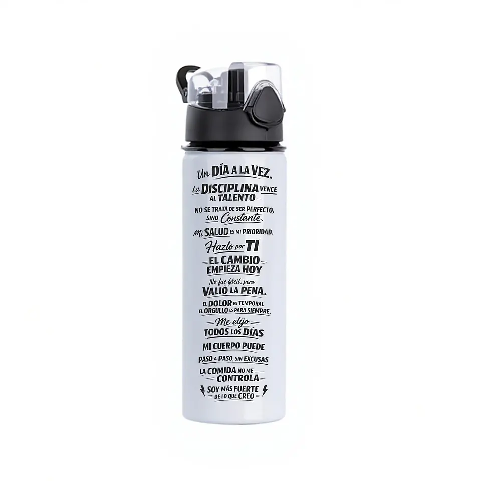 Botella Motivacional de Aluminio 750 ml para Gym y Deporte | Reutilizable 1