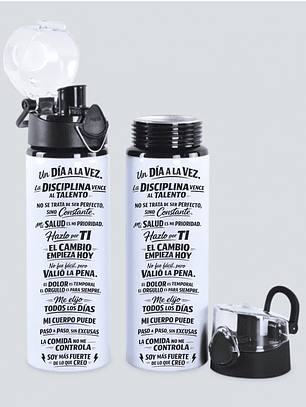 Botella Motivacional de Aluminio 750 ml para Gym y Deporte | Reutilizable