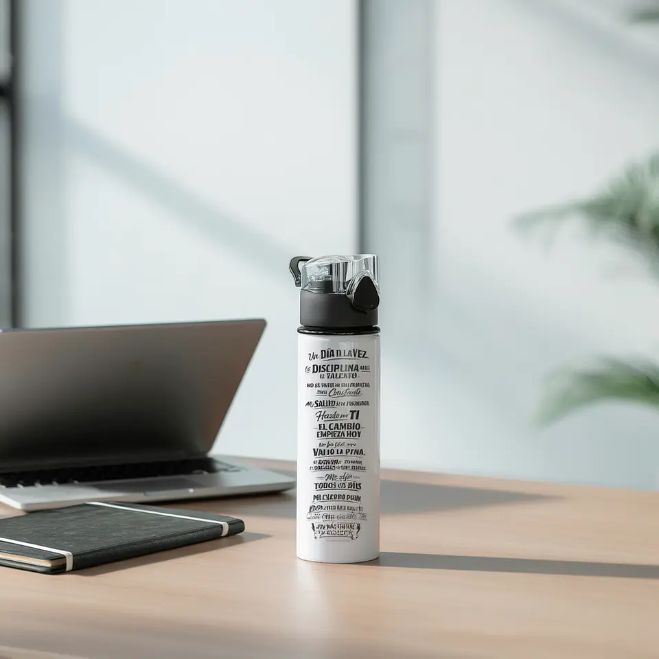 Botella Motivacional de Aluminio 750 ml para Gym y Deporte | Reutilizable 3