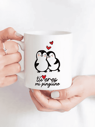 Taza “Tú Eres Mi Pingüino” – Taza Romántica de Pingüinos para Pareja