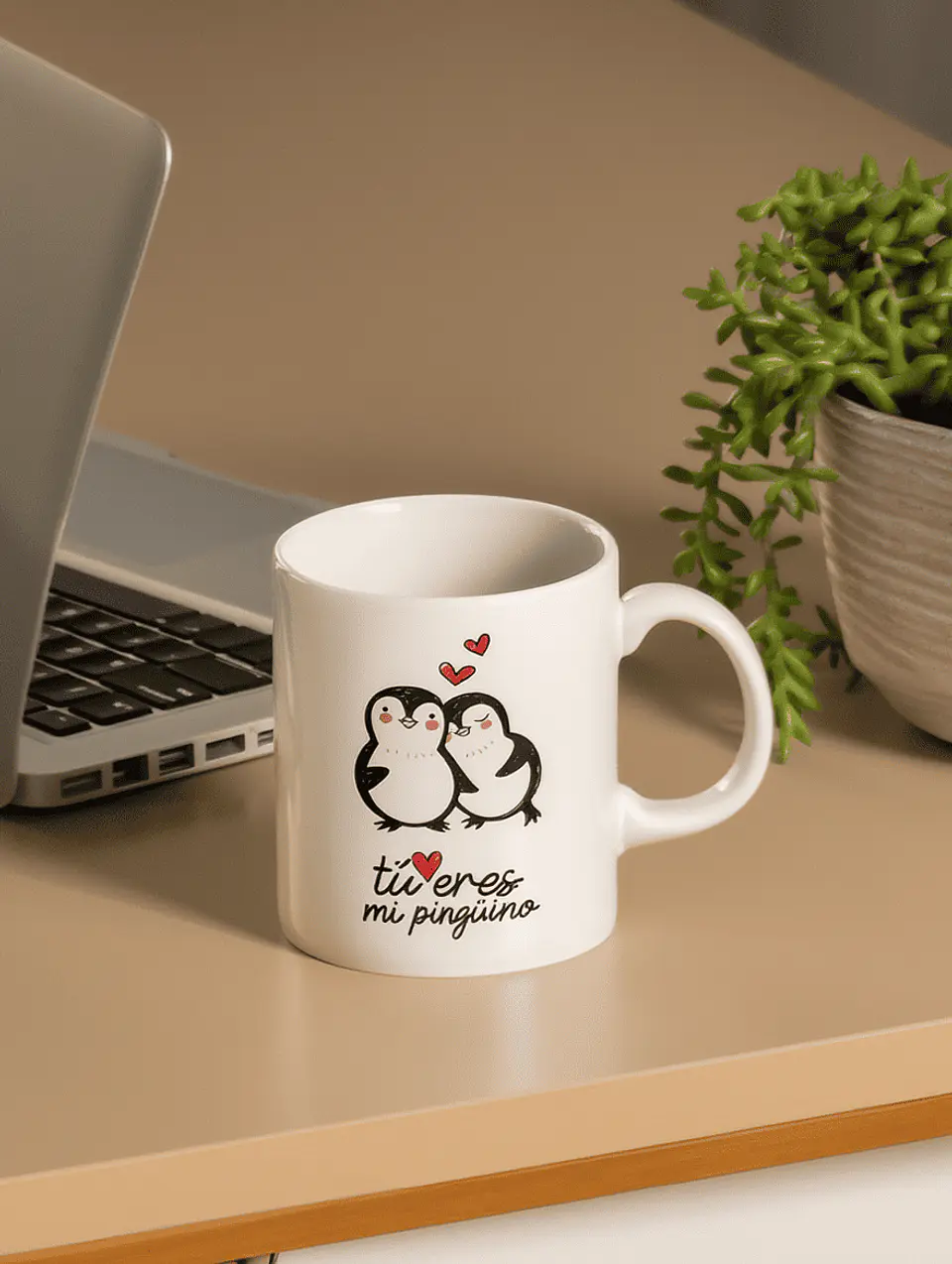 Taza “Tú Eres Mi Pingüino” – Taza Romántica de Pingüinos para Pareja 3