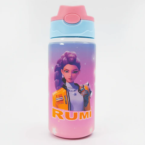 Botella de Agua K-Pop Demon Rumi 500 ml – Diseño Inspirado en Huntrix | Aluminio