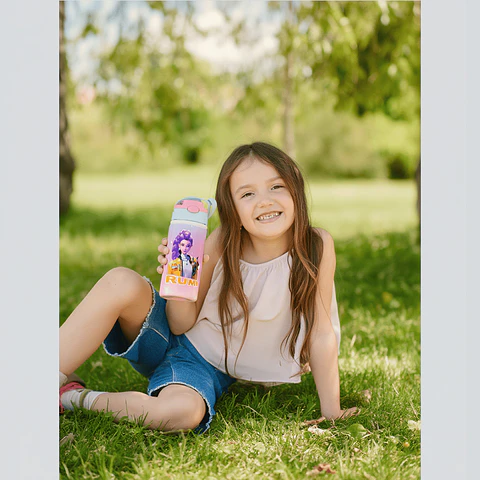 Botella de Agua K-Pop Demon Rumi 500 ml – Diseño Inspirado en Huntrix | Aluminio