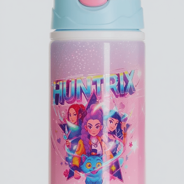 Botella Infantil Personalizada Huntrix K-POP Demon Hunter 500 ml con Nombre – Botella Escolar de Aluminio Libre de BPA | Tazasideas.cl 3